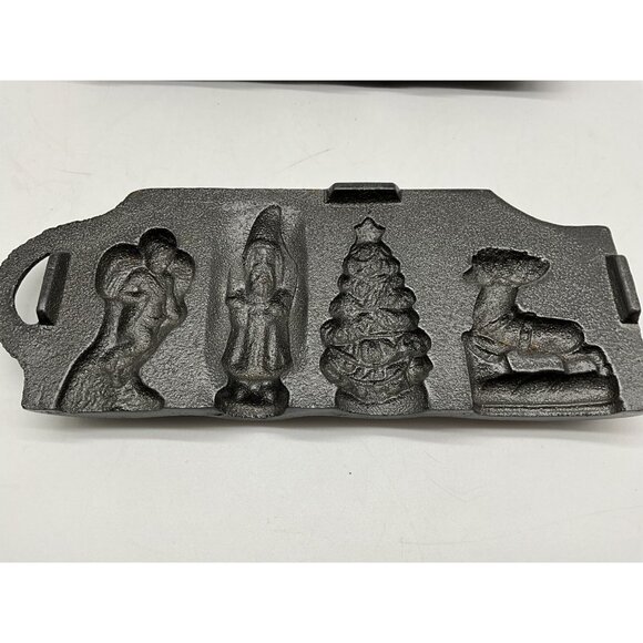 John Wright Vintage Christmas Cast Iron Candy Chocolate Mold USA Collectible #2 - Picture 9 of 14